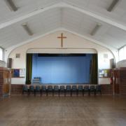 Image of the hall, facing the stage